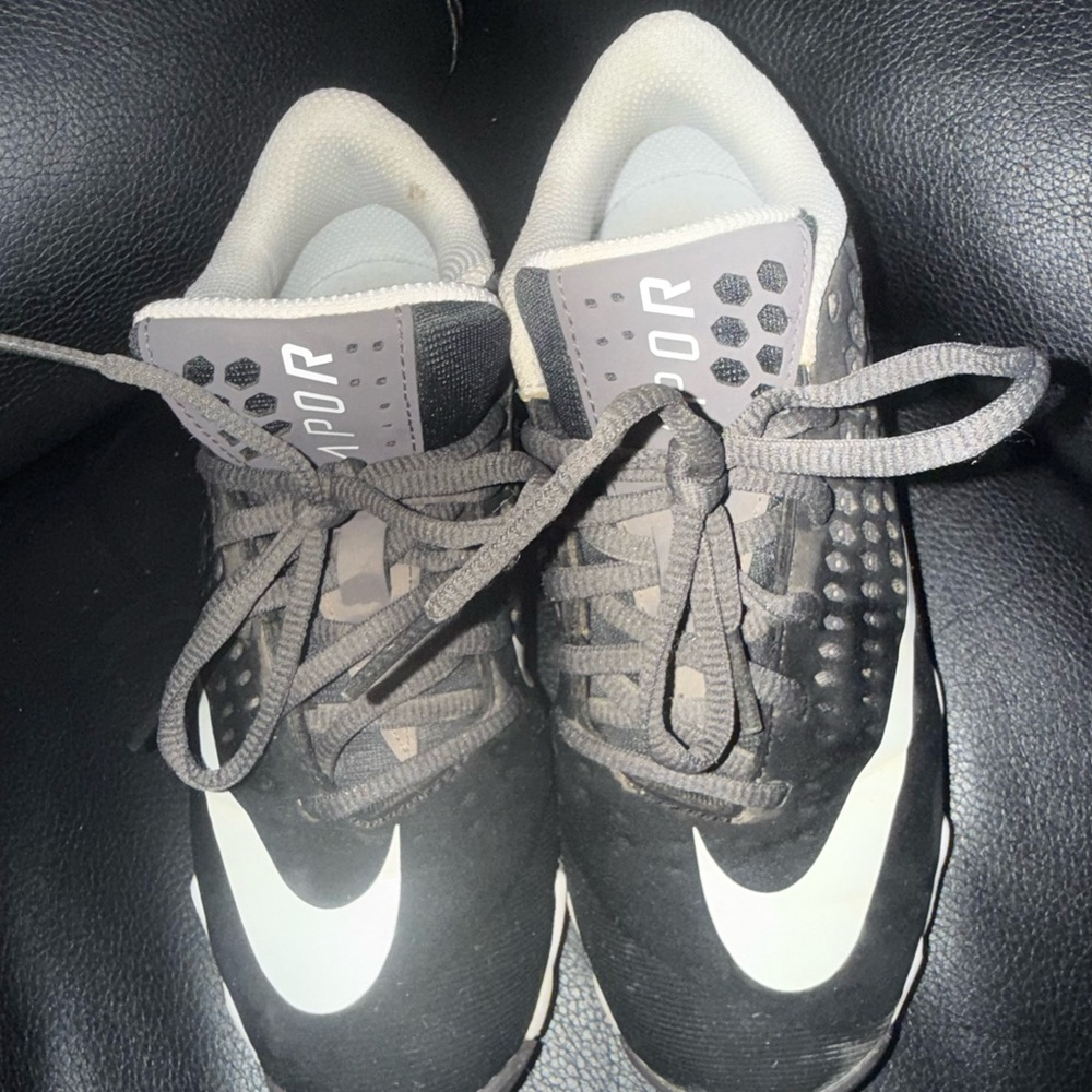 Nike Gray and White Athleticm cleats